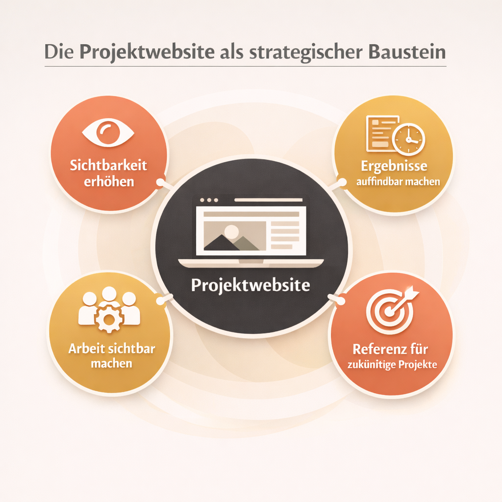 Website für wissenschaftliches Projekt Strategie